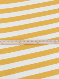 Goldenrod/White 100% Polyester Diagonal Stripe Sweater Knit 56W