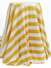 Goldenrod/White 100% Polyester Diagonal Stripe Sweater Knit 56W