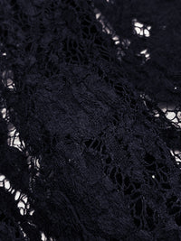 Midnight Navy 100% Polyester Puckered Textured Lace - NY Designer - 35W