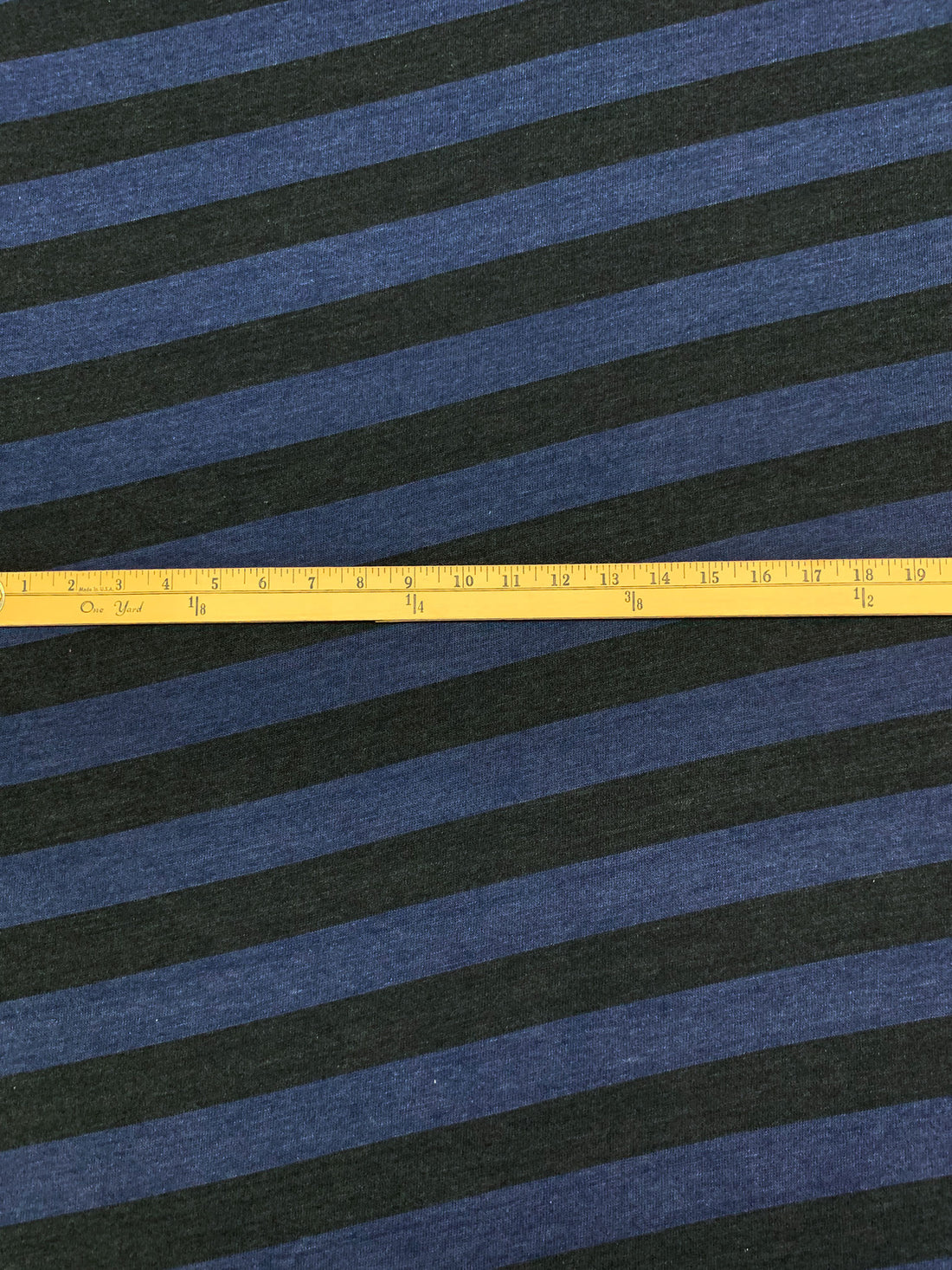Independence Blue/Deep Lead Gray Polyester/Rayon Diagonal Stripe Sweater Knit 54W