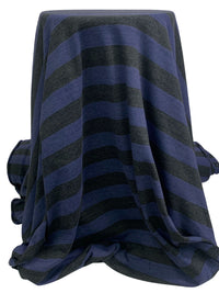 Independence Blue/Deep Lead Gray Polyester/Rayon Diagonal Stripe Sweater Knit 54W