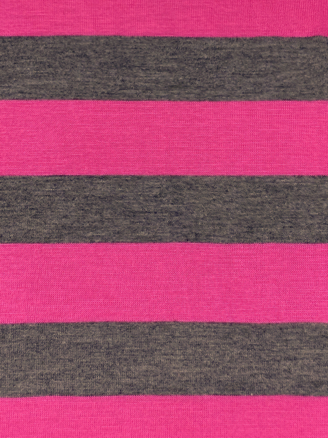 Fandango Pink/Heathered Quartz Polyester/Lycra Horizontal Stripe Jersey Knit 58W