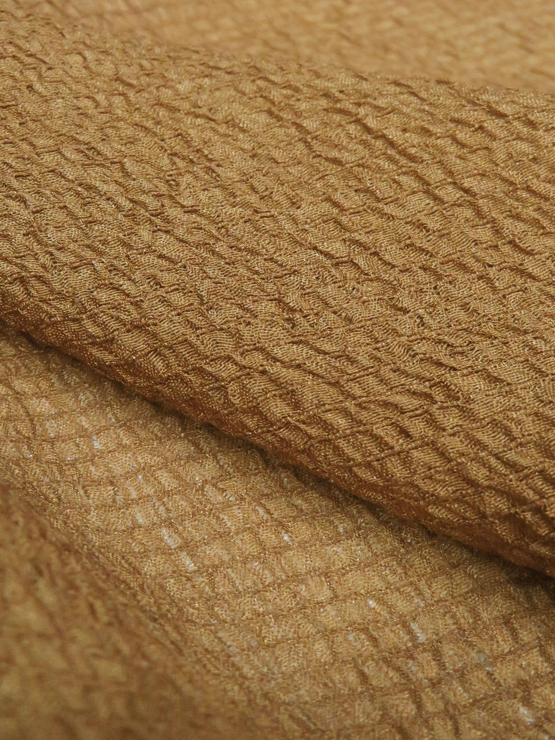 Bronze 100% Silk Puckered Stripe Chiffon 39W