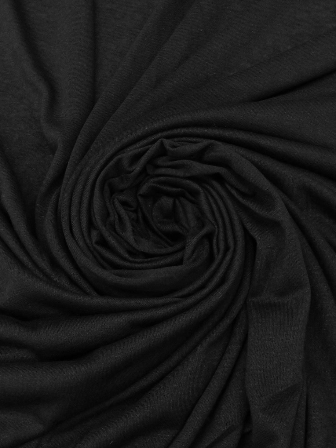 Crow Black Polyester/Rayon Tissue Jersey Knit 52W
