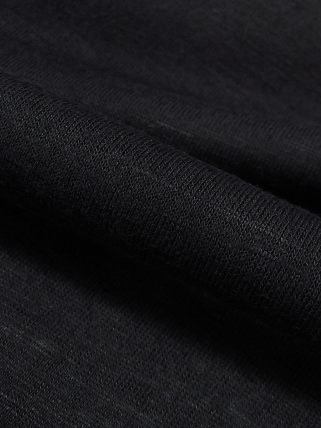 Crow Black Polyester/Rayon Tissue Jersey Knit 52W