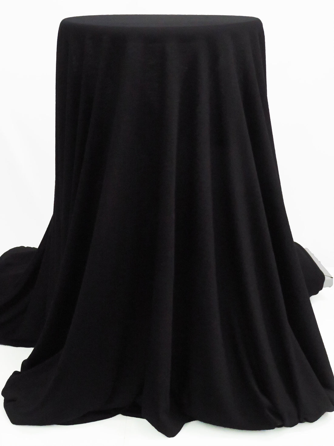 Crow Black Polyester/Rayon Tissue Jersey Knit 52W