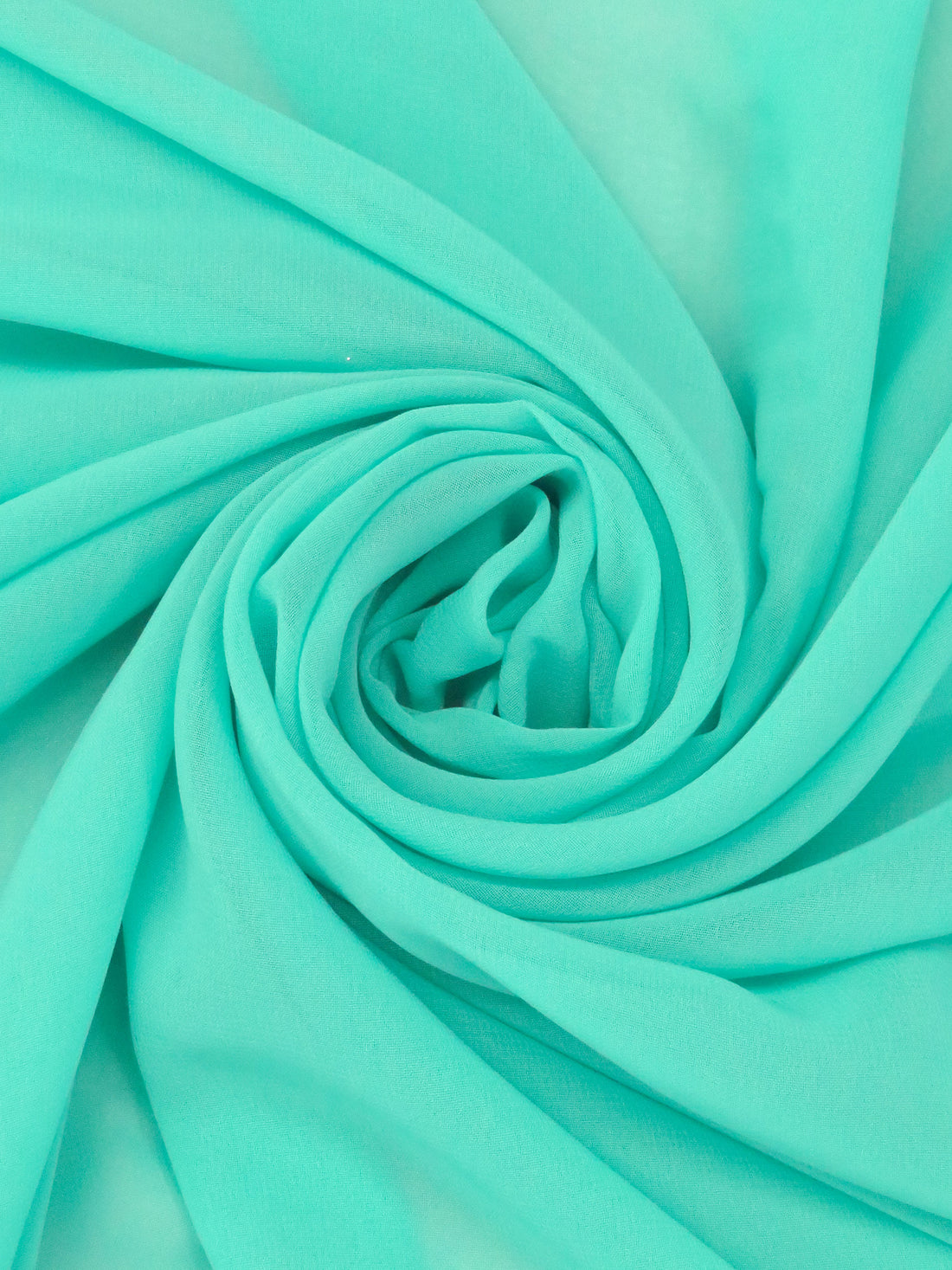 Pearl Aqua 100% Polyester Chiffon - NY Designer - 58W