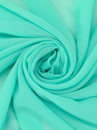 Pearl Aqua 100% Polyester Chiffon - NY Designer - 58W