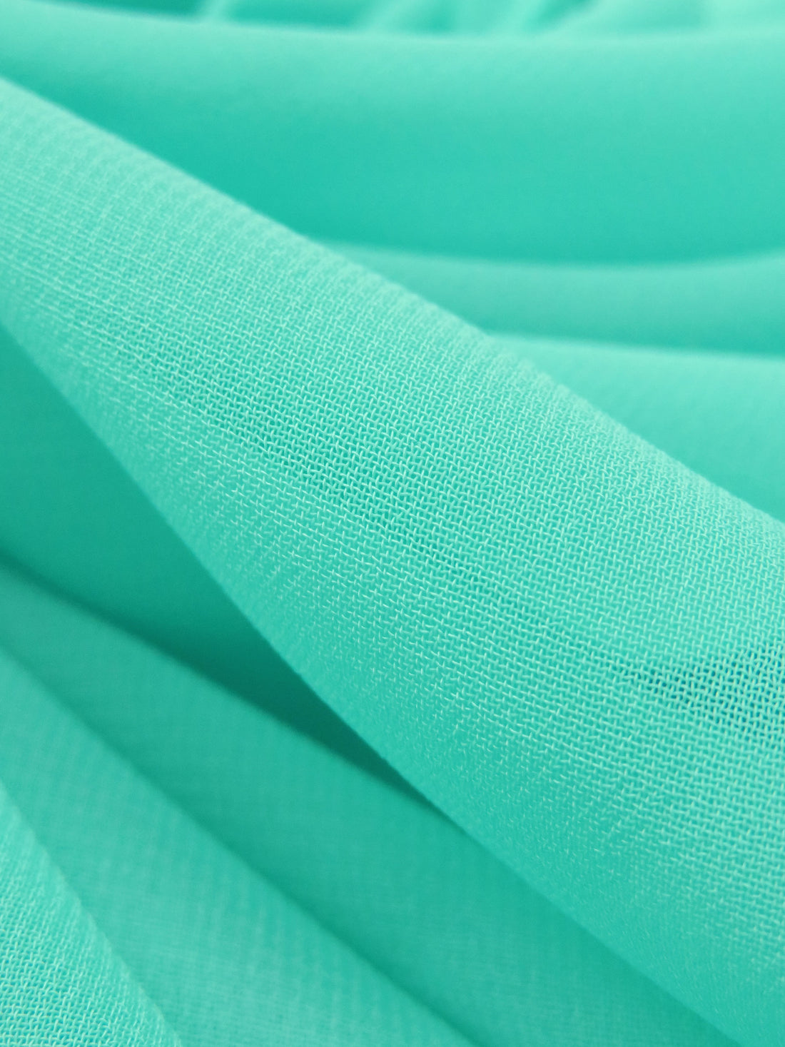 Pearl Aqua 100% Polyester Chiffon - NY Designer - 58W