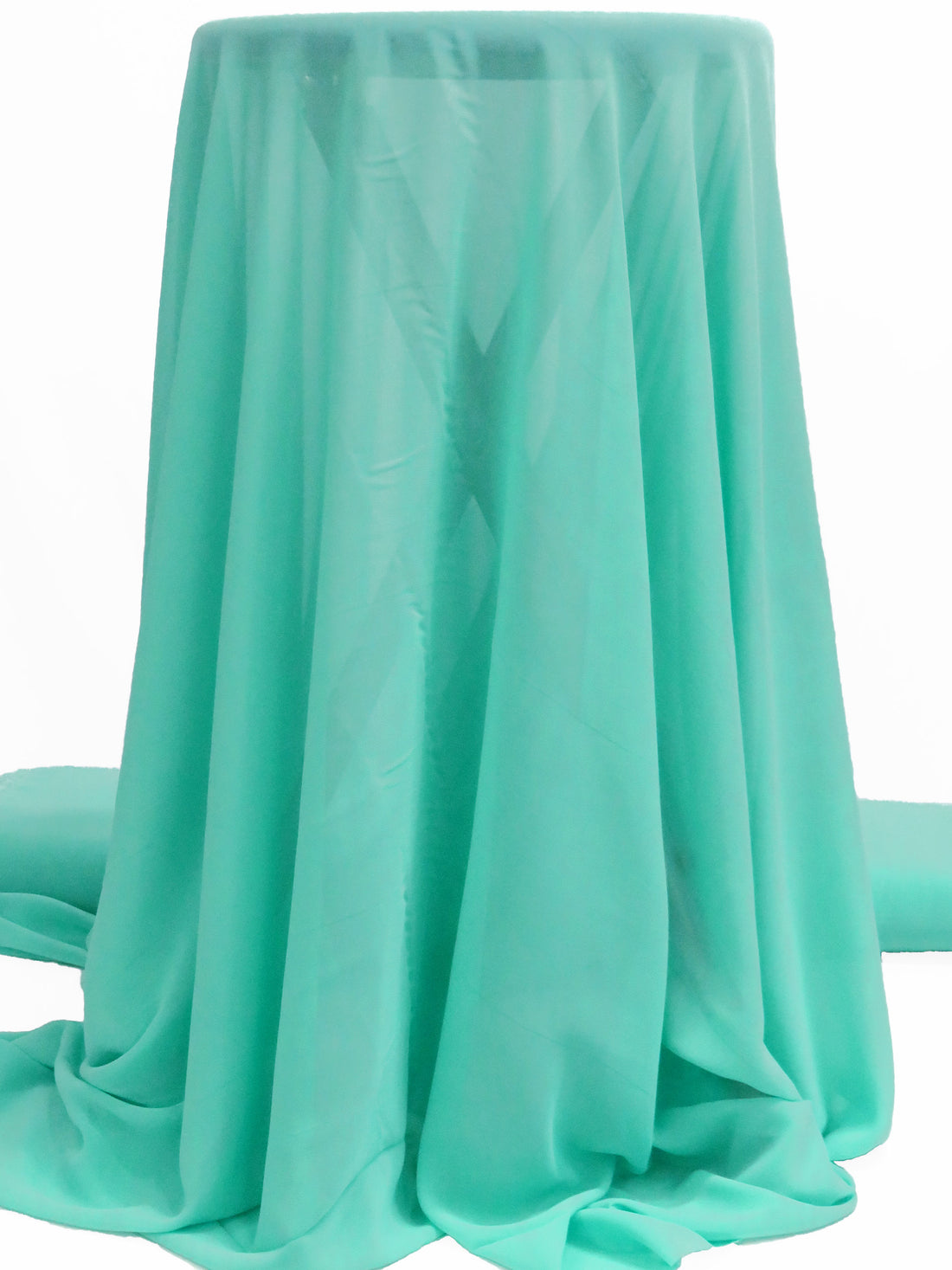 Pearl Aqua 100% Polyester Chiffon - NY Designer - 58W