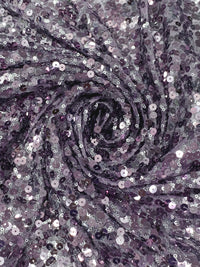 Glossy Lavender 100% Polyester Sequins On Netting 48W