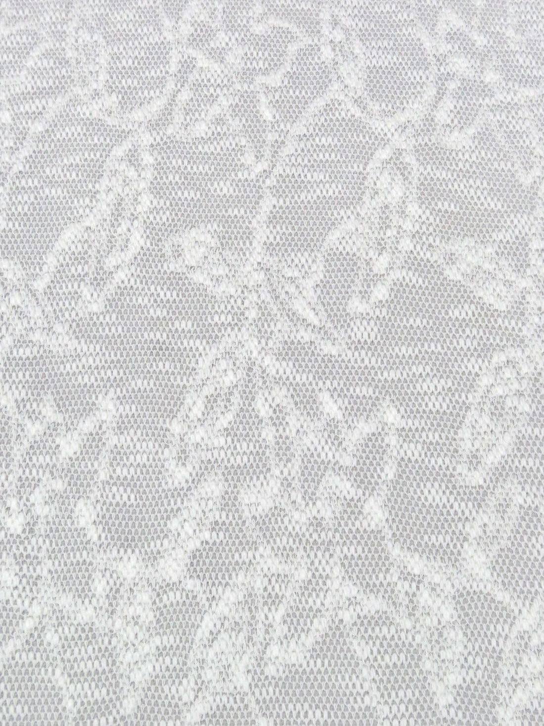 Daisy White Cotton/Polyester Floral Jacquard Sheer Sweater Knit - Imported From Italy - 40W