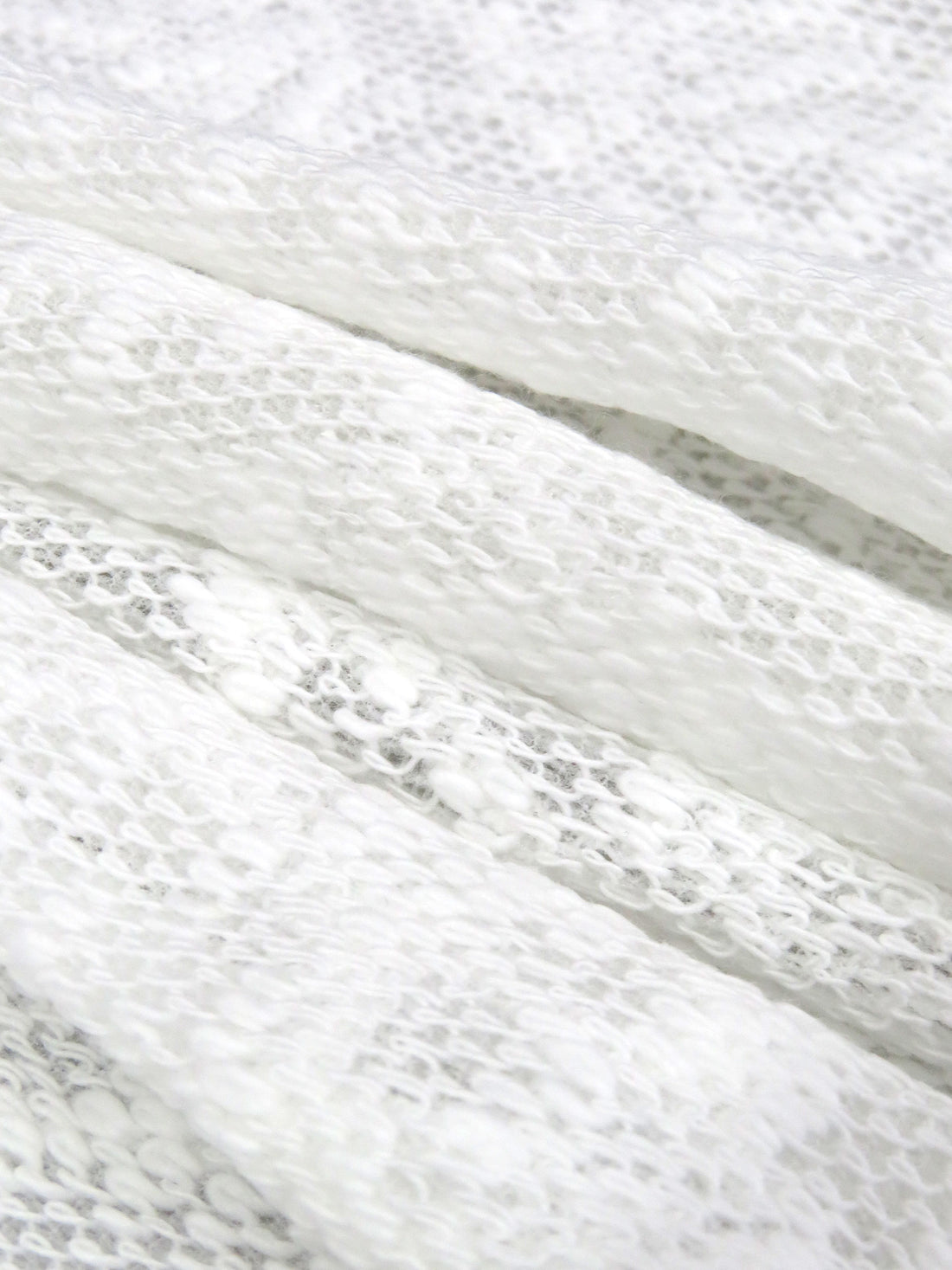 Daisy White Cotton/Polyester Floral Jacquard Sheer Sweater Knit - Imported From Italy - 40W