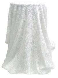 Daisy White Cotton/Polyester Floral Jacquard Sheer Sweater Knit - Imported From Italy - 40W