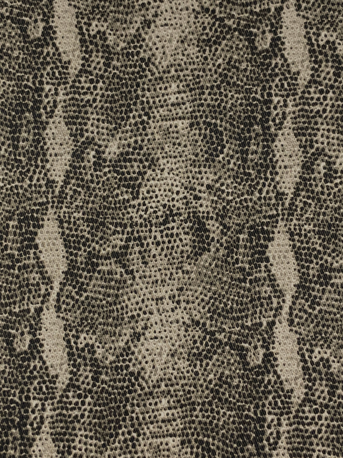 Taupe/Black Cotton/Lycra Snakeskin-Look Print Stretch Twill - Imported From Italy - 56W