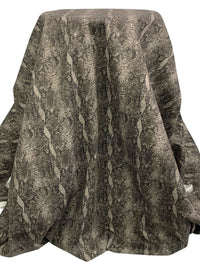 Taupe/Black Cotton/Lycra Snakeskin-Look Print Stretch Twill - Imported From Italy - 56W