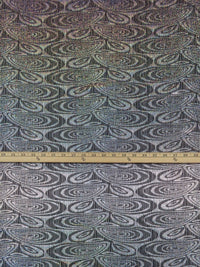 Silver/Black/Multi Nylon/Lycra Trippy Ripple Holographic Foil Print Swim/Activewear Knit 54W