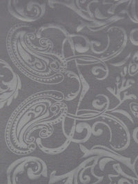 Steel Gray Rayon/Nylon/Lycra Ornate Paisley Tone-On-Tone Print Stretch Bengaline Suiting - NY Designer - 56W