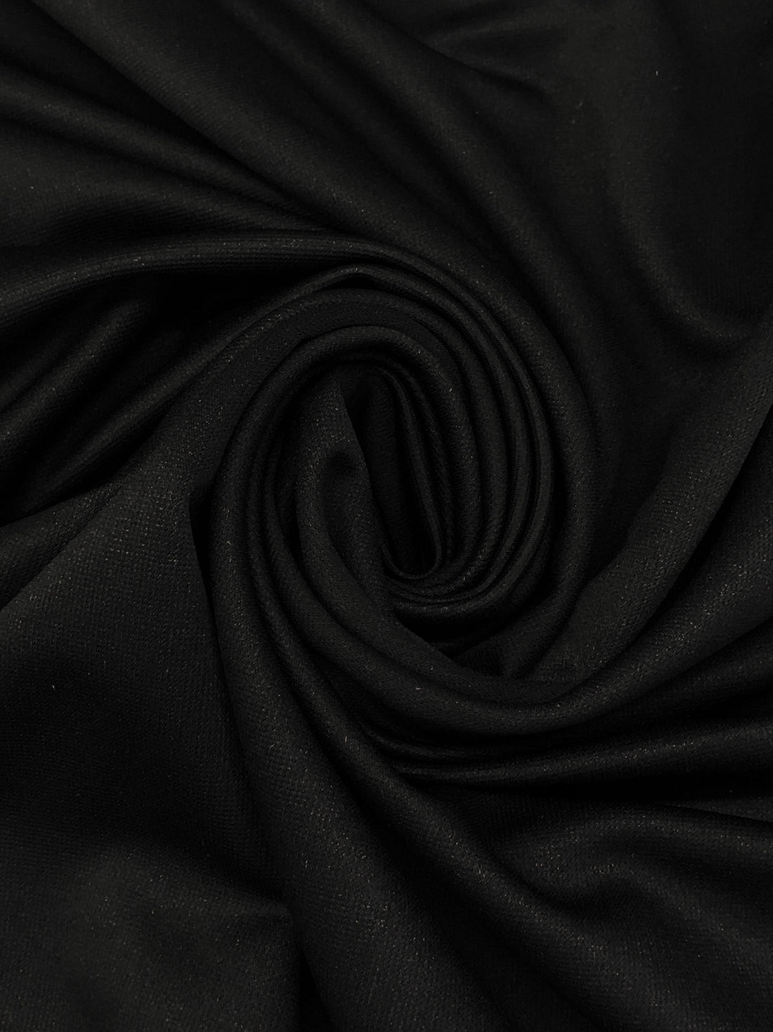 Phantom Black 100% Polyester Ottoman Double Knit - Famous Dress Designer - 60W