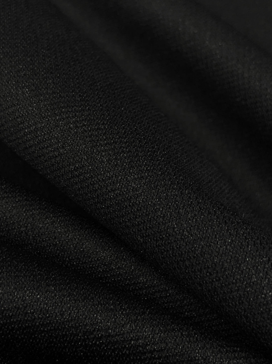 Phantom Black 100% Polyester Ottoman Double Knit - Famous Dress Designer - 60W