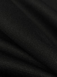 Phantom Black 100% Polyester Ottoman Double Knit - Famous Dress Designer - 60W