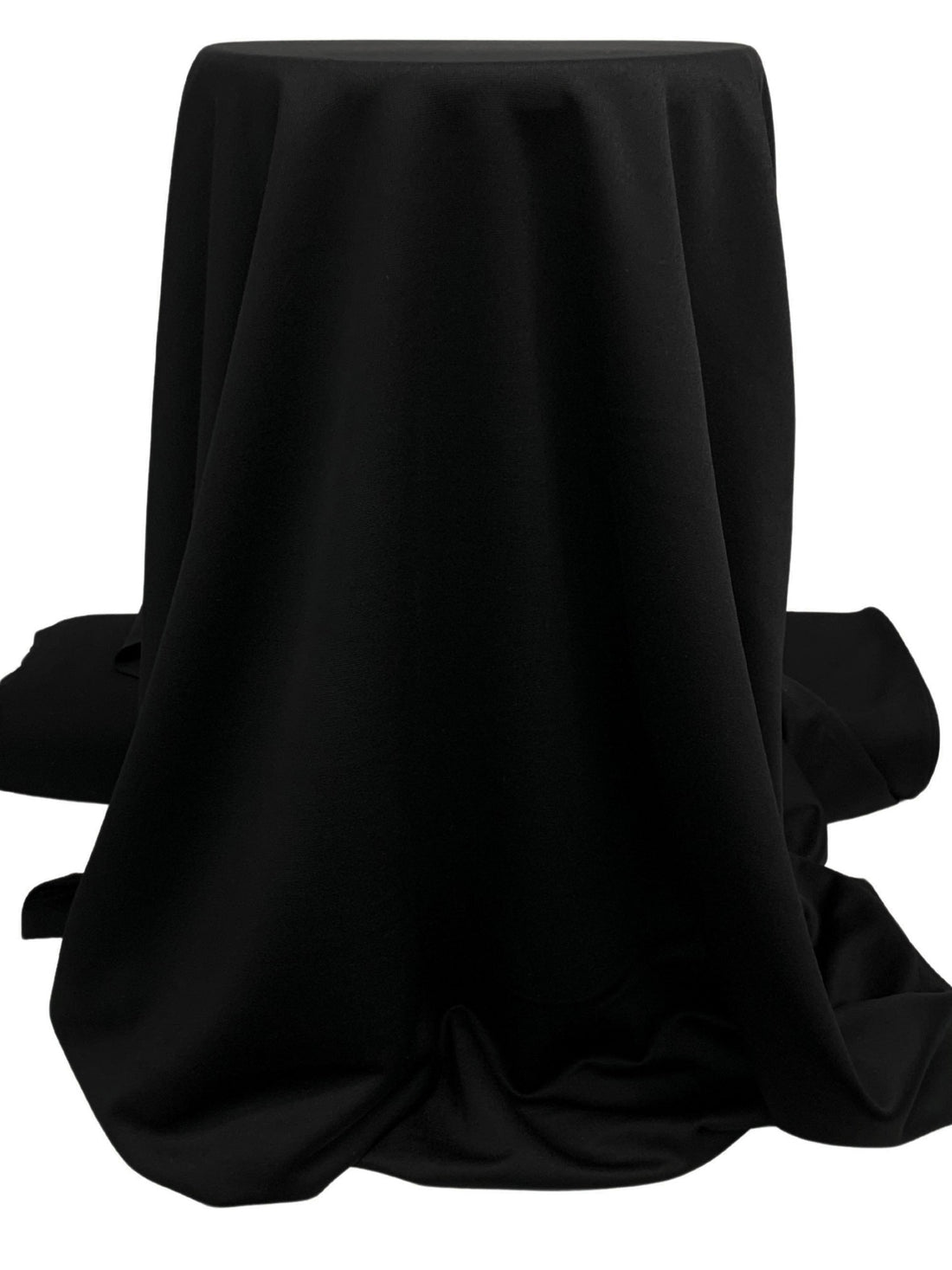 Phantom Black 100% Polyester Ottoman Double Knit - Famous Dress Designer - 60W