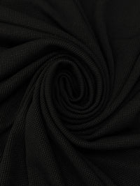 Black Polyester/Lycra Thermal Knit - Famous Dress Designer - 56W