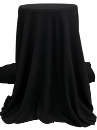 Black Polyester/Lycra Thermal Knit - Famous Dress Designer - 56W