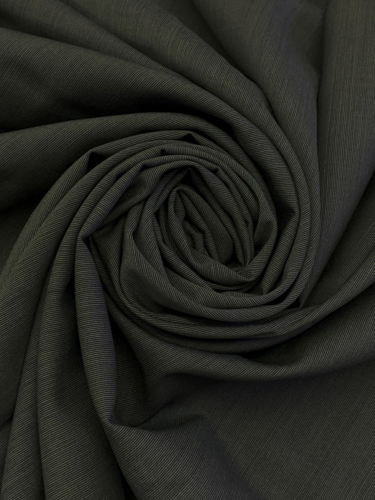 Dark Taupe/Black 100% Wool Yarn-Dyed Suiting - Imported From Italy