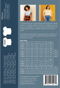 Friday Pattern Co - The Square Neck Top - Size XS-7X