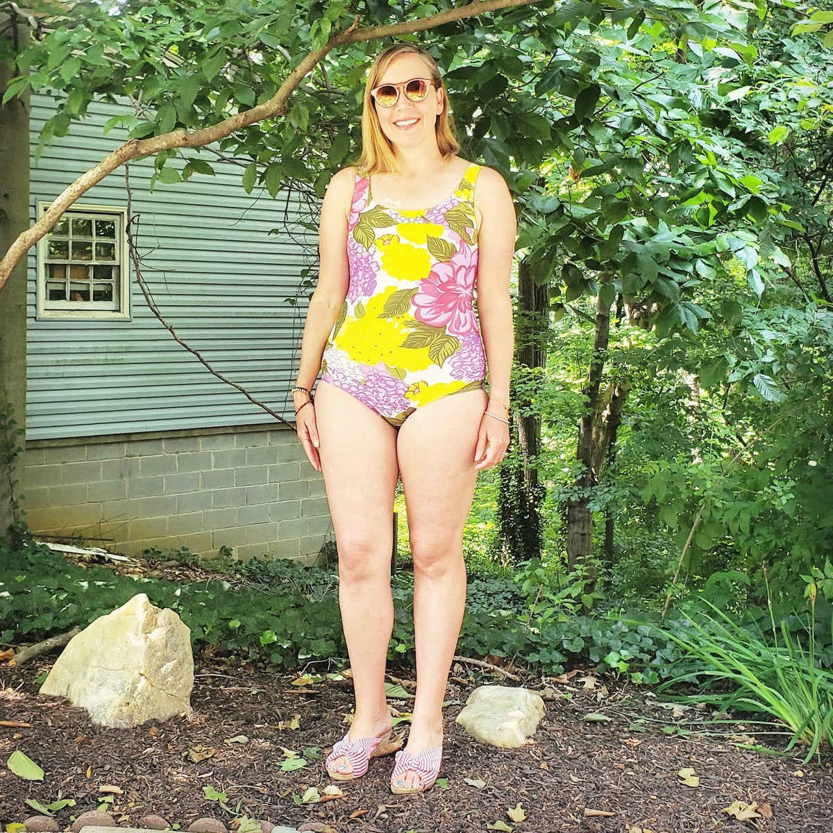 Made by a Fabricista: Diana Tank Swimsuit and a Milly Floral Swim Fabric!