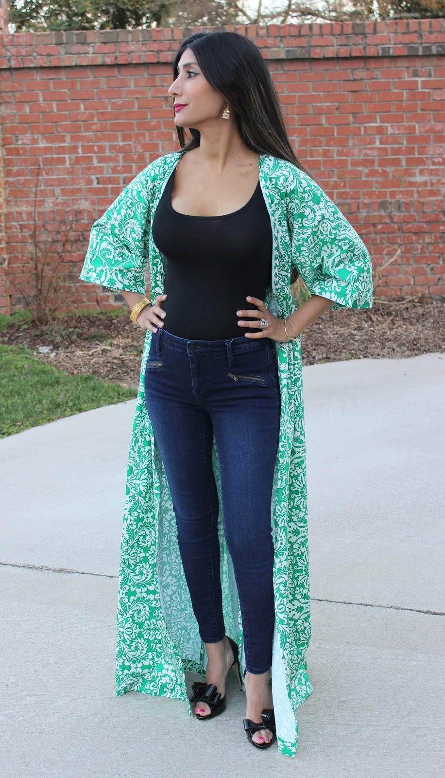 Made By A Fabricista: A Kimono Duster In Emerald Green