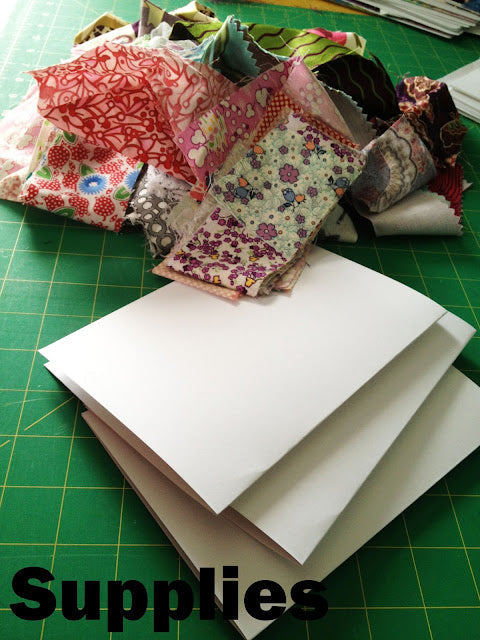 DIY Tutorial: Stitched Fabric Cards