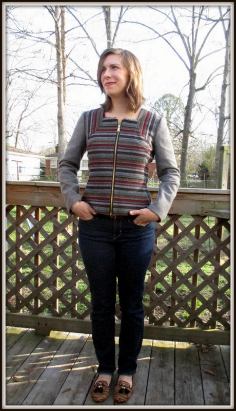 Made By a Fabricista: Butterick 6260 Becomes a Little Striped Jacket