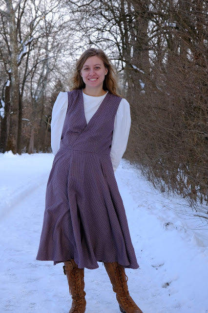 Made By A Fabricista (And Fabric Describer!): Snow Day Pinafore