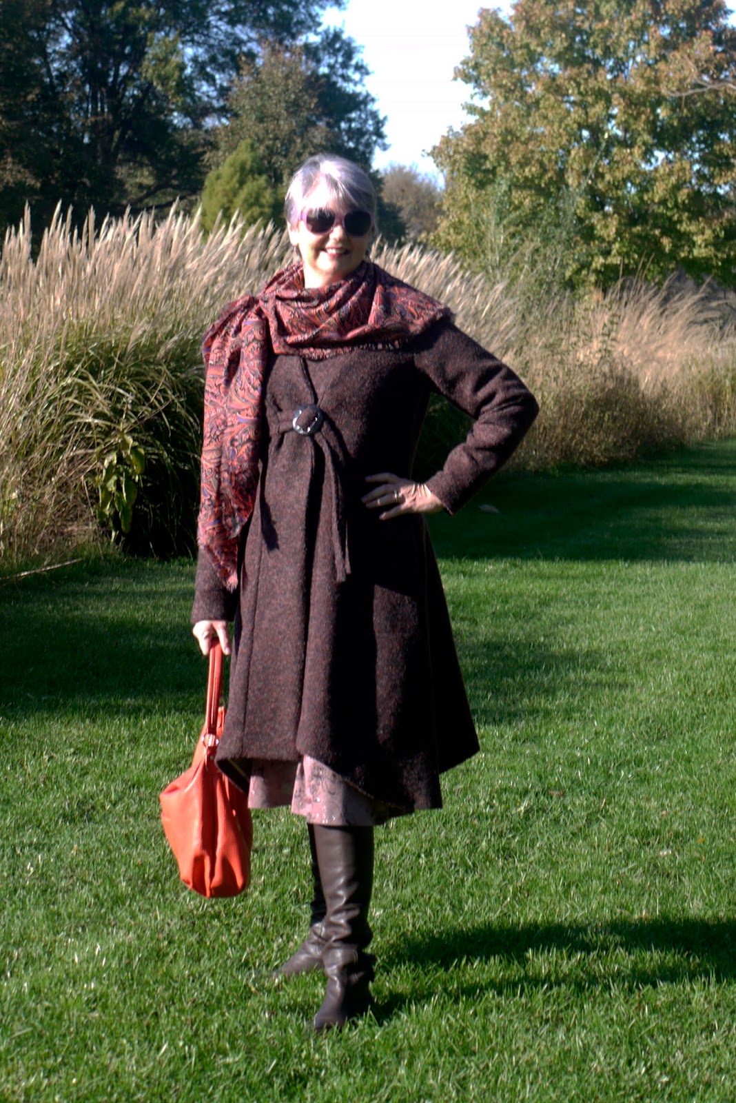 Made by a Fabricista: A Dress Length Coat in Plum Wool