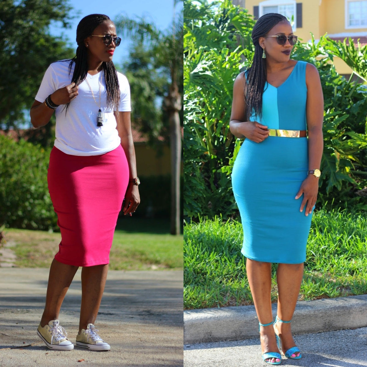 Made by a Fabricista: Easy Ponte Knit Pencil Skirt or Dress!