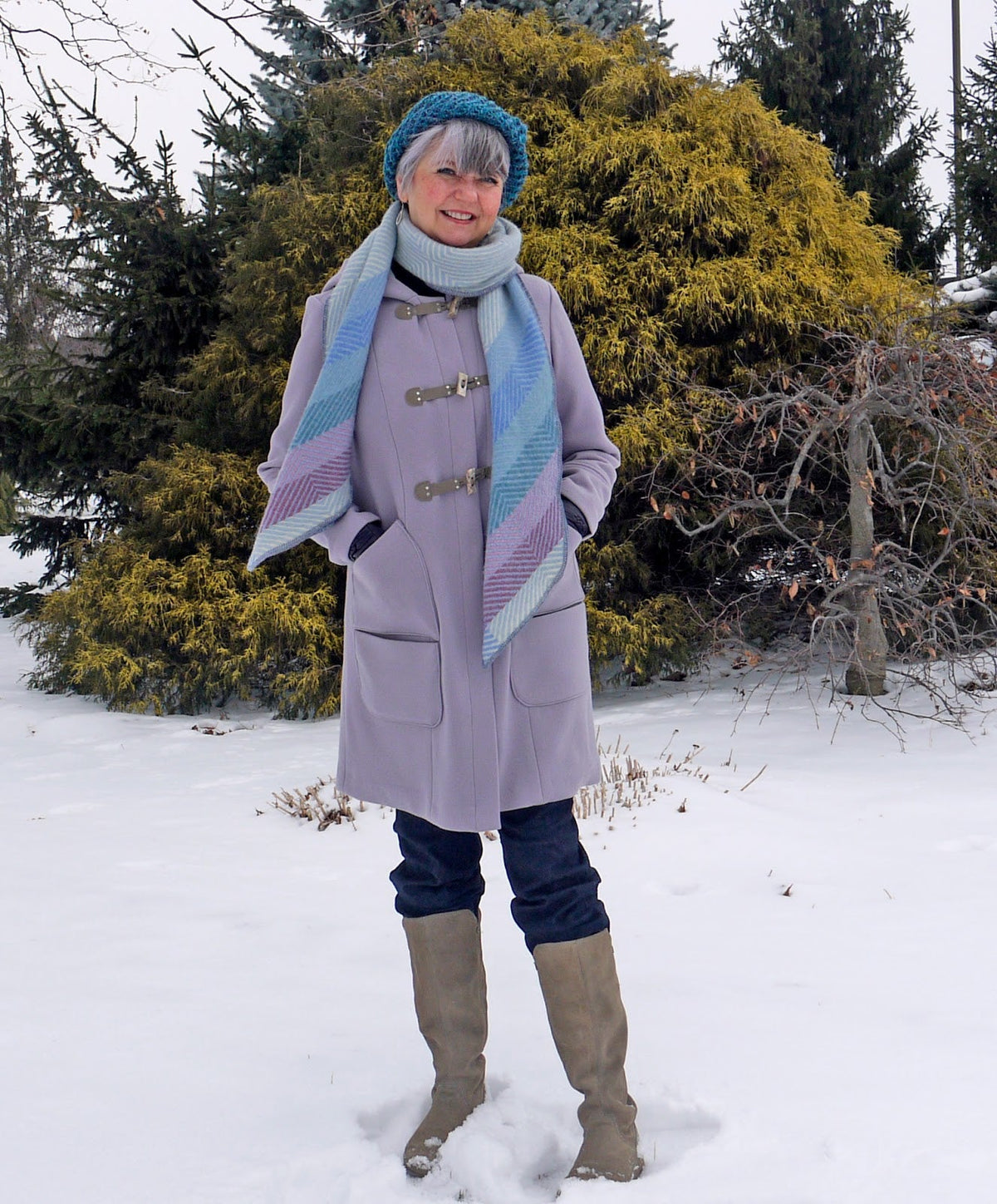 Made by a Fabricista:  Dusty Lavender Duffle Coat