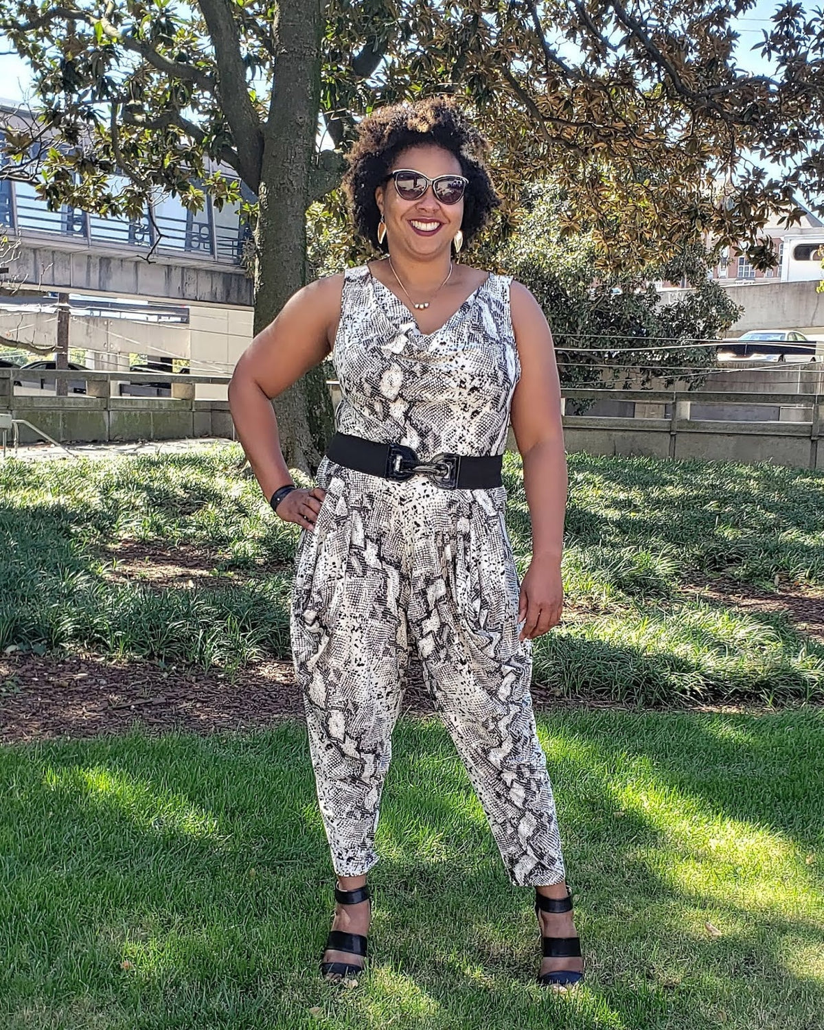 Made by a Fabricista: Snakeskin Faux Jumpsuit