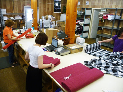 At Fabric Mart: Cutting and Shipping