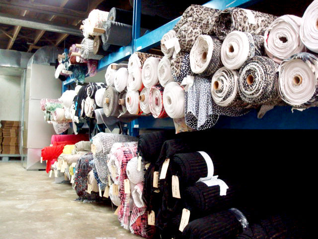 At Fabric Mart: Everybody is a busy buddy.