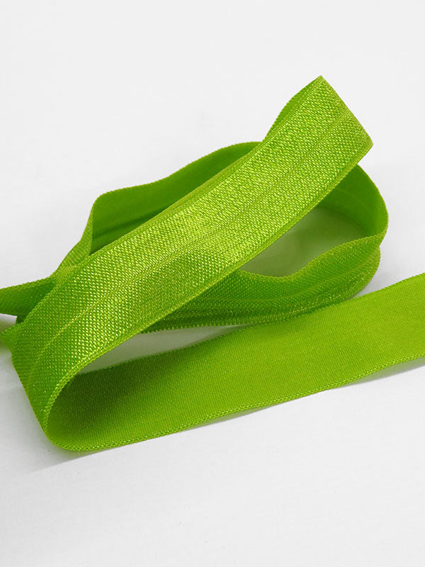 3/4" Apple Green Fold-Over Elastic