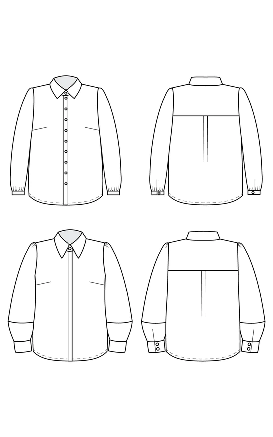 Cashmerette Patterns - Vernon Shirt - Sizes 12-32