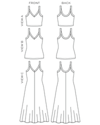 True/Bias - Zoey Tank & Dress - Sizes 0-18