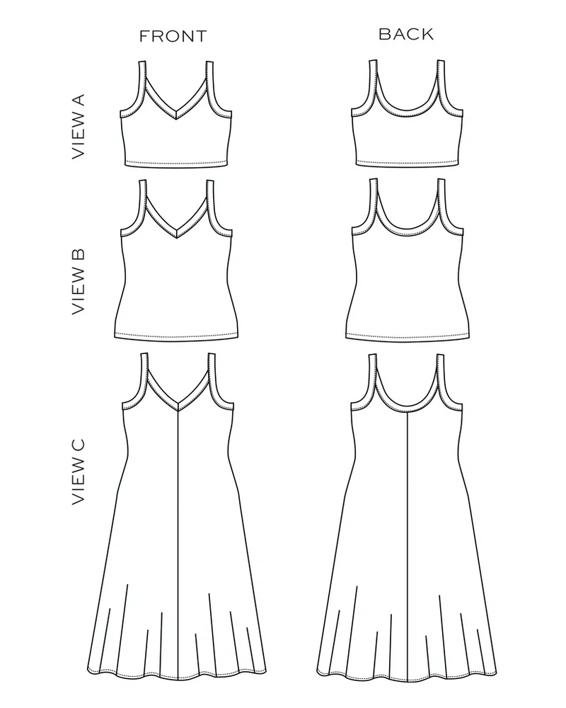 True/Bias - Zoey Tank & Dress - Sizes 14-32