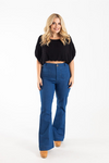 Chalk and Notch Patterns - Isle Jeans Flare & Wide - Sizes 0-30