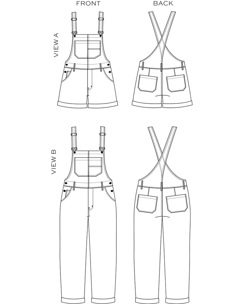 True/Bias - Riley Overalls - Sizes 14-32