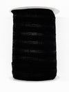 SOLD BY THE SPOOL - 3/4" Black Branded Text Fold-Over Elastic - Corbeaux Clothing