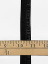 SOLD BY THE SPOOL - 3/4" Black Branded Text Fold-Over Elastic - Corbeaux Clothing