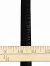 3/4" Black Branded Text Fold-Over Elastic - Corbeaux Clothing